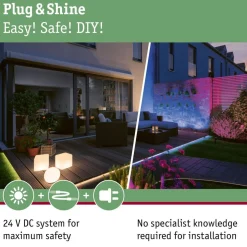 Plug & Shine Sting spot med spyd 6,4W 3000 Kelvin IP67