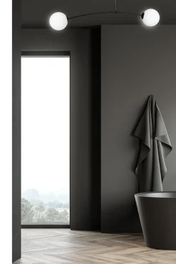 Pregos taklampe 2 lys - Svart/Opal