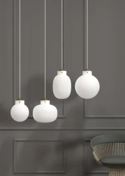 Raito takpendel 22 oval - Opal hvit