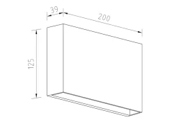 Rapido K2 vegglampe utendørs opp/ned IP65 12W LED 3000K Dimbar - Svart