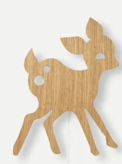 Rådyr vegglampe- eik