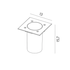 Rena 1551 uplight firkantet IP68 5,5W