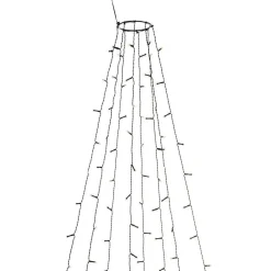 Ringslynge 8x50 LED lys 4 meter utendørs med funklefunksjon IP44 - Amber