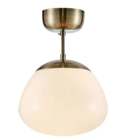 Rise taklampe - Antikk messing/Opal hvit - Messing / Opal