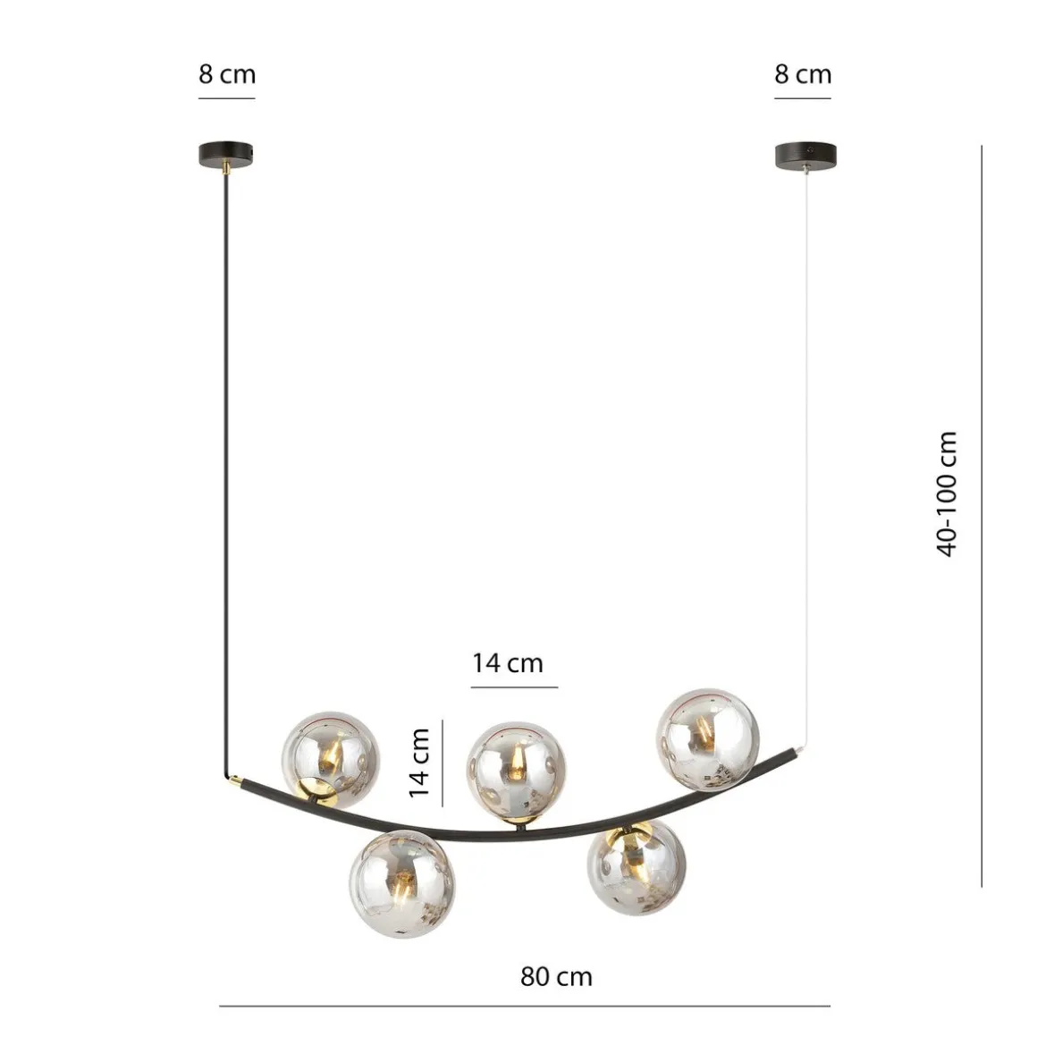 Ritz takpendel 5-lys