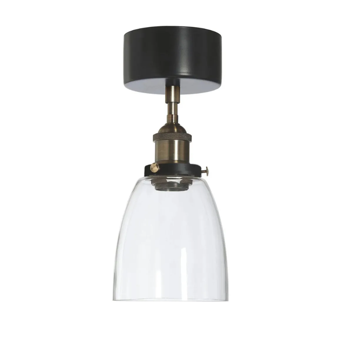 Rock taklampe - Svart/Klar