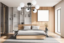 Roma taklampe 6-lys - Svart/Opal