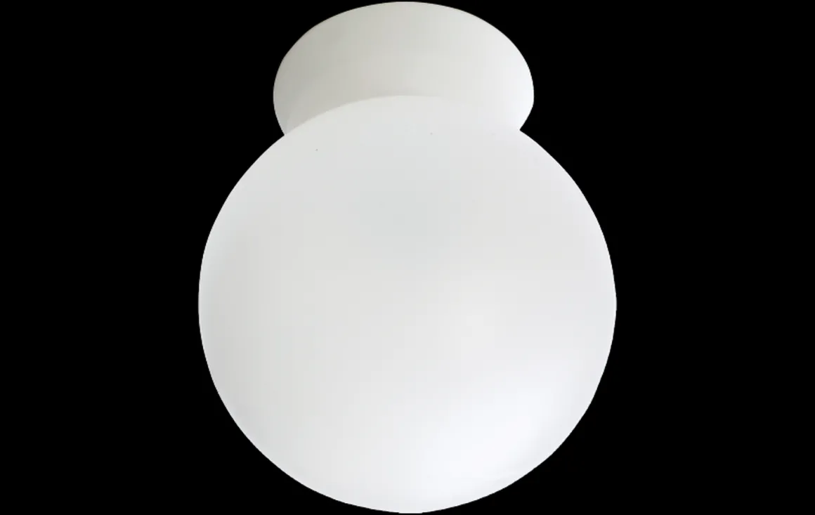 Rondo tak/vegglampe E27 IP44 - Hvit