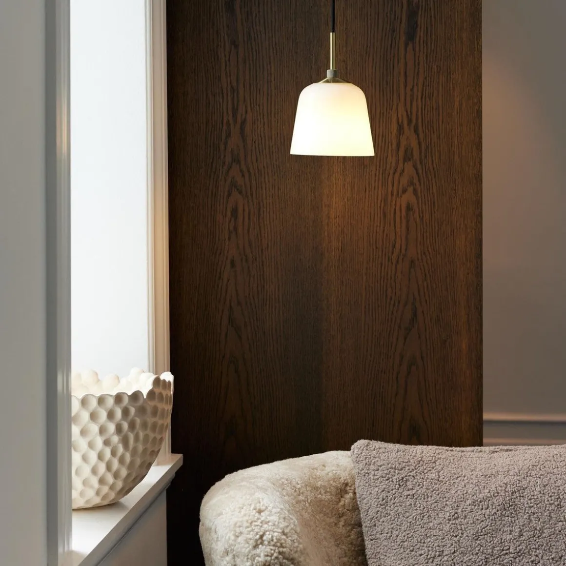 Room 49 takpendel 15 cm - Opal/Antikk messing