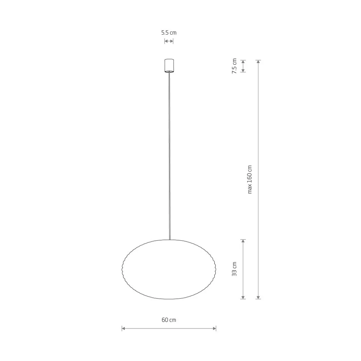 Rotting takpendel 60 cm