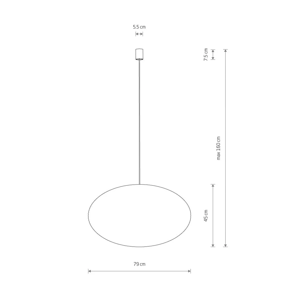Rotting takpendel 79 cm