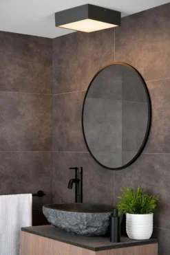 Roxane square taklampe IP54 10 watt 2700 Kelvin - Antrasitt