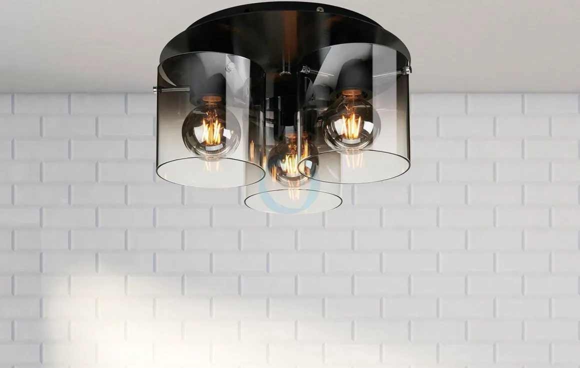 Roxy taklampe - Røykfarget