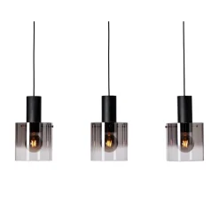 Roxy takpendel skinne 3 stk 20 cm - Røykfarget