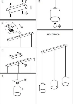 Roxy takpendel skinne 3 stk 20 cm - Røykfarget