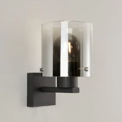 Roxy vegglampe - Svart/Røykfarget