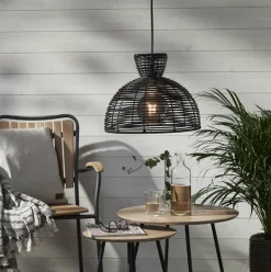 Runde utendørs lampeskjerm 37 cm IP44 - Svart