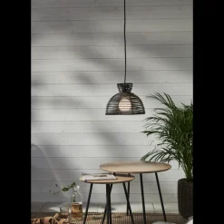 Runde utendørs lampeskjerm 26 cm IP44 - Svart