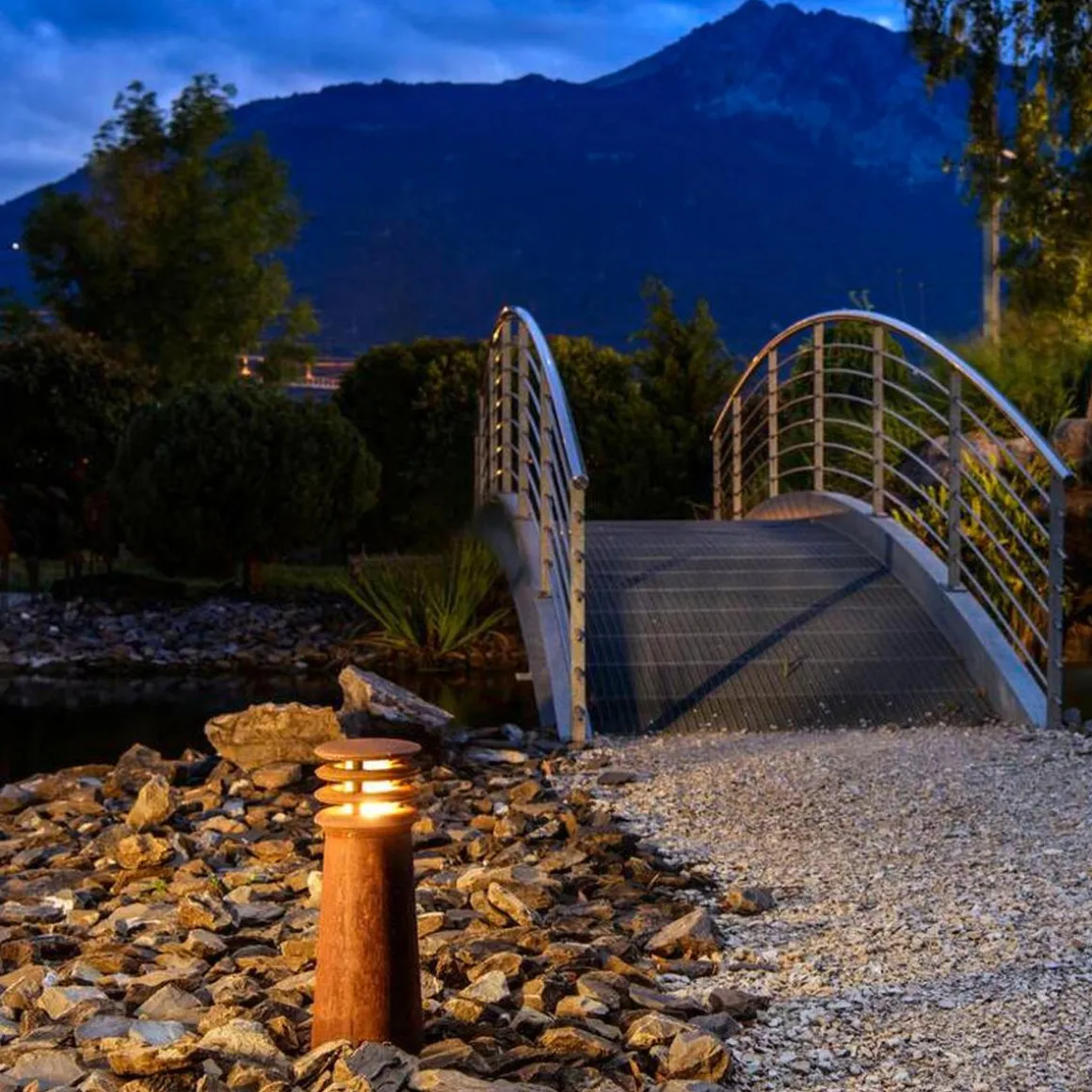 Rusty rund pullert 40 cm IP55