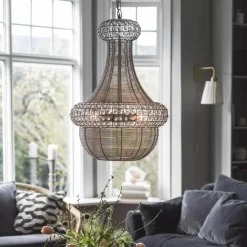 Saba taklampe 51 cm - Sølv