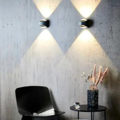 Saga vegglampe IP65 12W 3000K - Svart