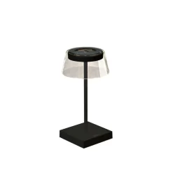 Scilla bordlampe 27 cm IP54 oppladbar USB - Svart