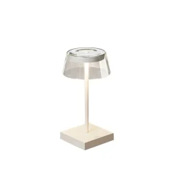 Scilla bordlampe 27 cm IP54 oppladbar USB - Hvit