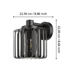 Selinus vegglampe utendørs IP65 - Svart