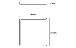 Sense Surface 600 taklampe 28W 4000K IP20 IK10 Dimbar - Hvit