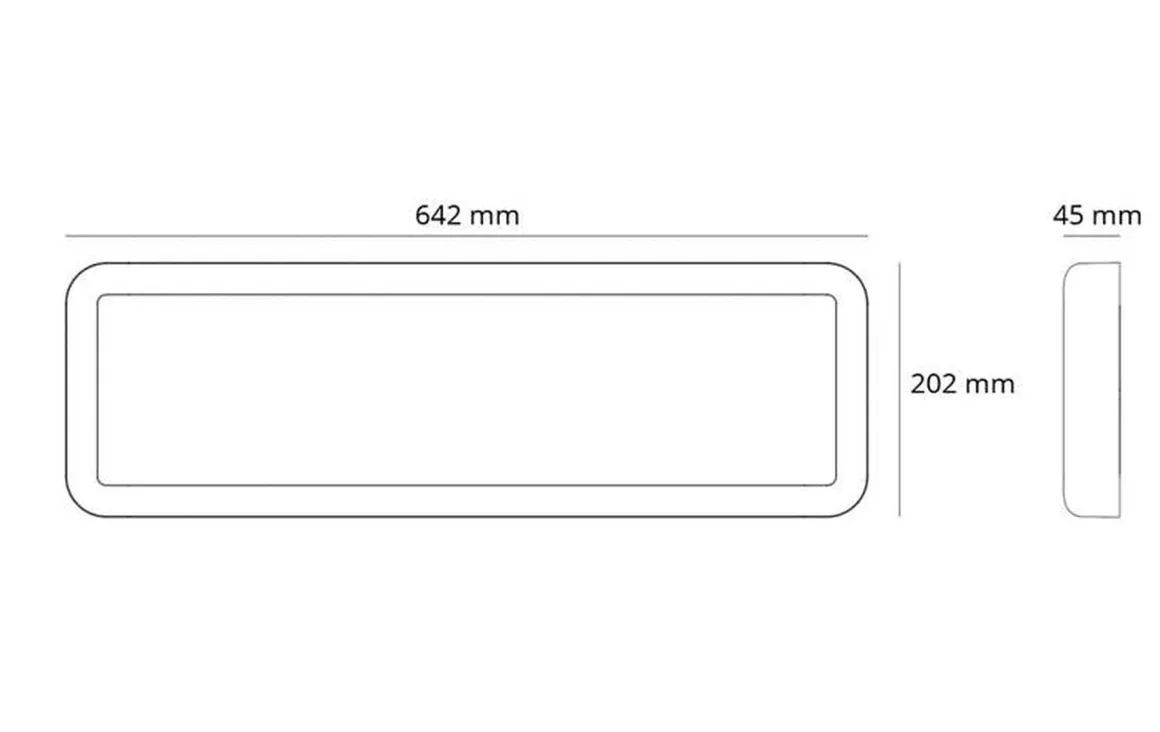 Sense Surface 640 taklampe 18W 3000K IP20 IK10 m/PIR Sensor - Hvit