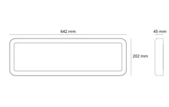 Sense Surface 640 taklampe 18W 2700K IP20 IK10 m/PIR Sensor - Hvit