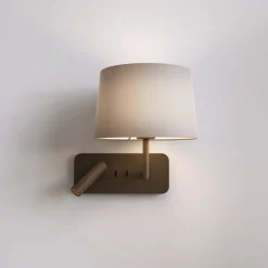 Side by Side Grande vegglampe m/USB