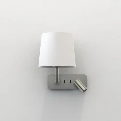 Side by Side vegglampe med skjerm