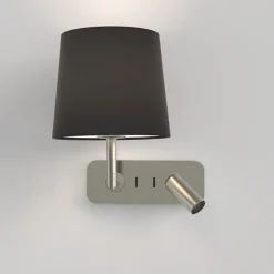 Side by Side vegglampe med skjerm