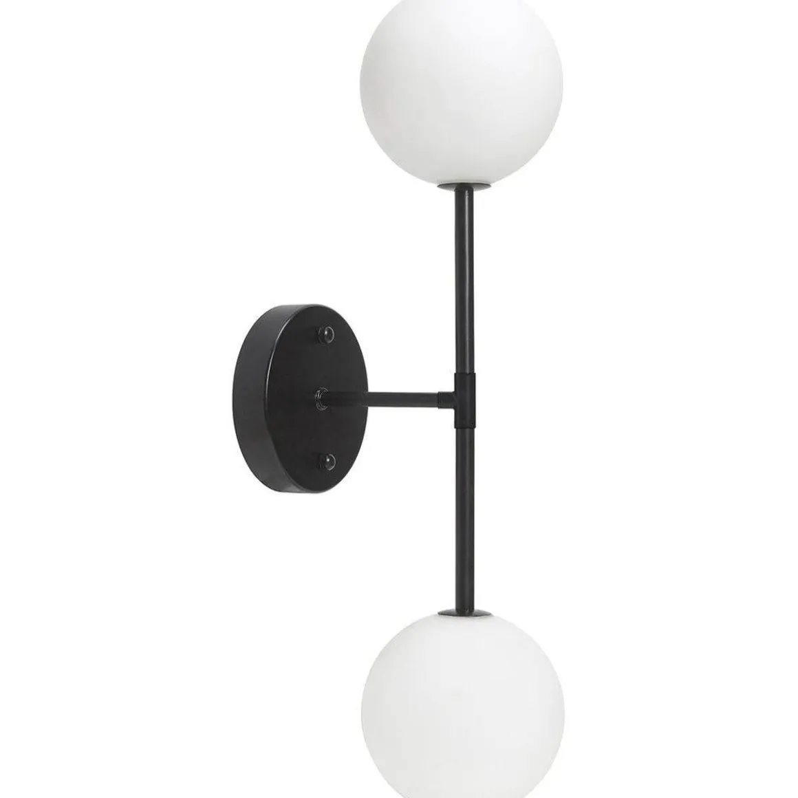 Sigma vegglampe dobbel IP23 - Svart/Opal