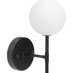 Sigma vegglampe IP23 - Svart/Opal