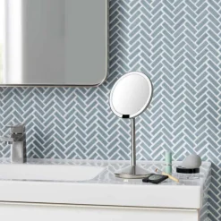 Simplehuman sminkespeil med lys, 12cm reisespeil