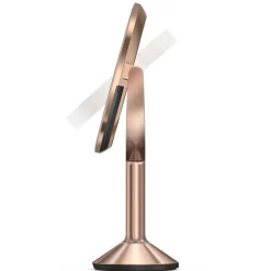 Simplehuman sminkespeil trio med lys, sensor og oppladbart - Rosegull