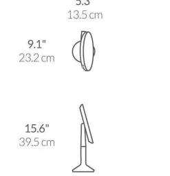 Simplehuman sminkespeil trio med lys, sensor og oppladbart - Rosegull