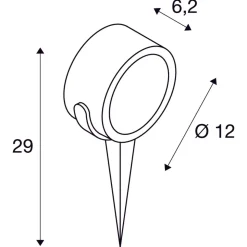 Sitra 360 enkel spot med jordspyd IP44