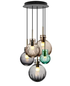 Skumring Krystallkuler 5 stk - Sort Baldakin