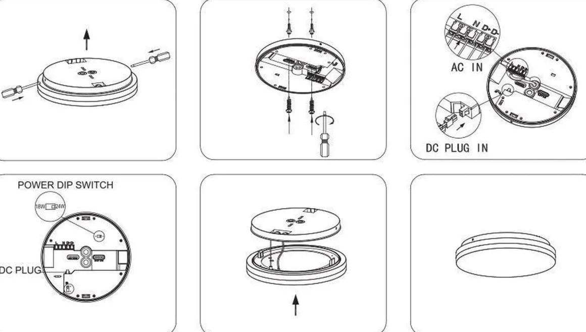 Slice Circle 220 taklampe IP54 2700/3000 Kelvin 10/15W Dimbar - Hvit