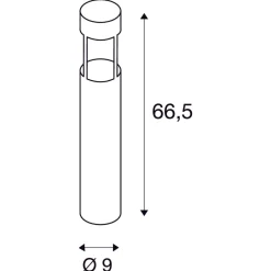 Slots pullert 66,5 cm 4,5W 3000 Kelvin IP44