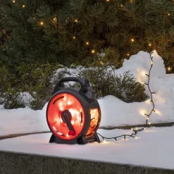 Slynge 600 LED 42 meter julelys på kabeltrommel IP44 - Amber
