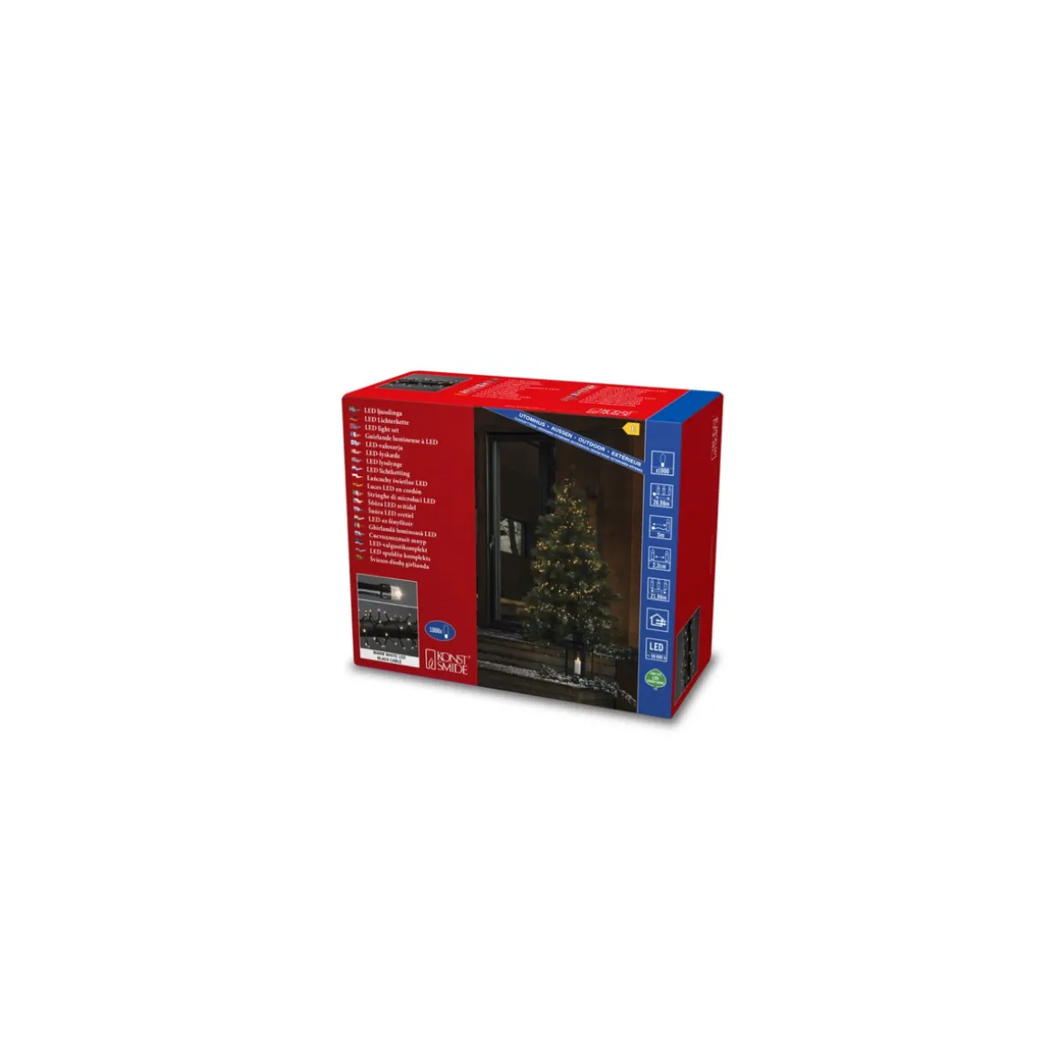 Slynge Cluster 1500 LED 33 meter IP44 - Varmhvit