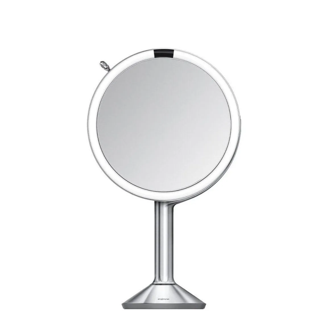 Sminkespeil trio med lys, sensor og oppladbart - Børstet stål