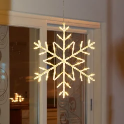 Snøfnugg med 60 varmhvite LED 60 cm IP44 utendørs