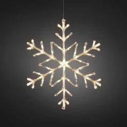 Snøfnugg med 60 varmhvite LED 60 cm IP44 utendørs