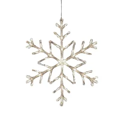 Snøfnugg med 60 varmhvite LED 60 cm IP44 utendørs