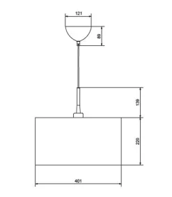 Soft takpendel 40 cm E27